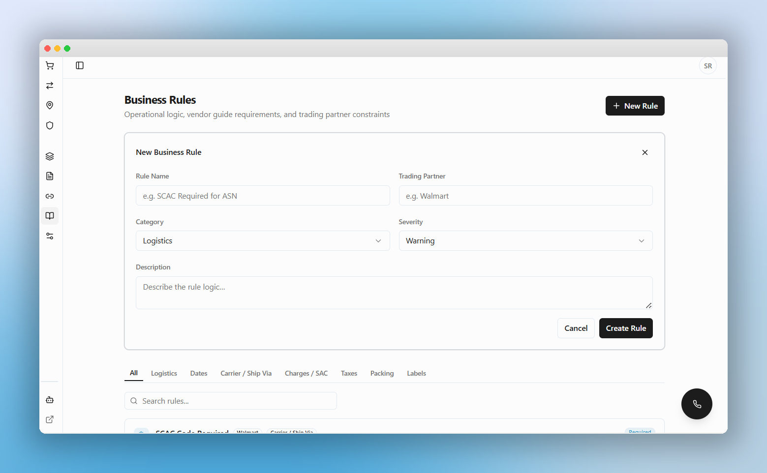 Business Rule Creation for Retailer Compliance